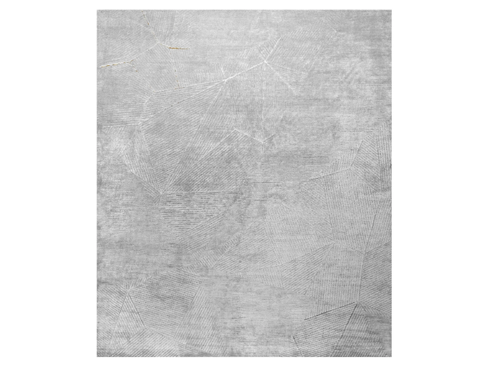 ROCKEFELLER FOG - Rectangular handmade silk rug _ Edition Bougainville